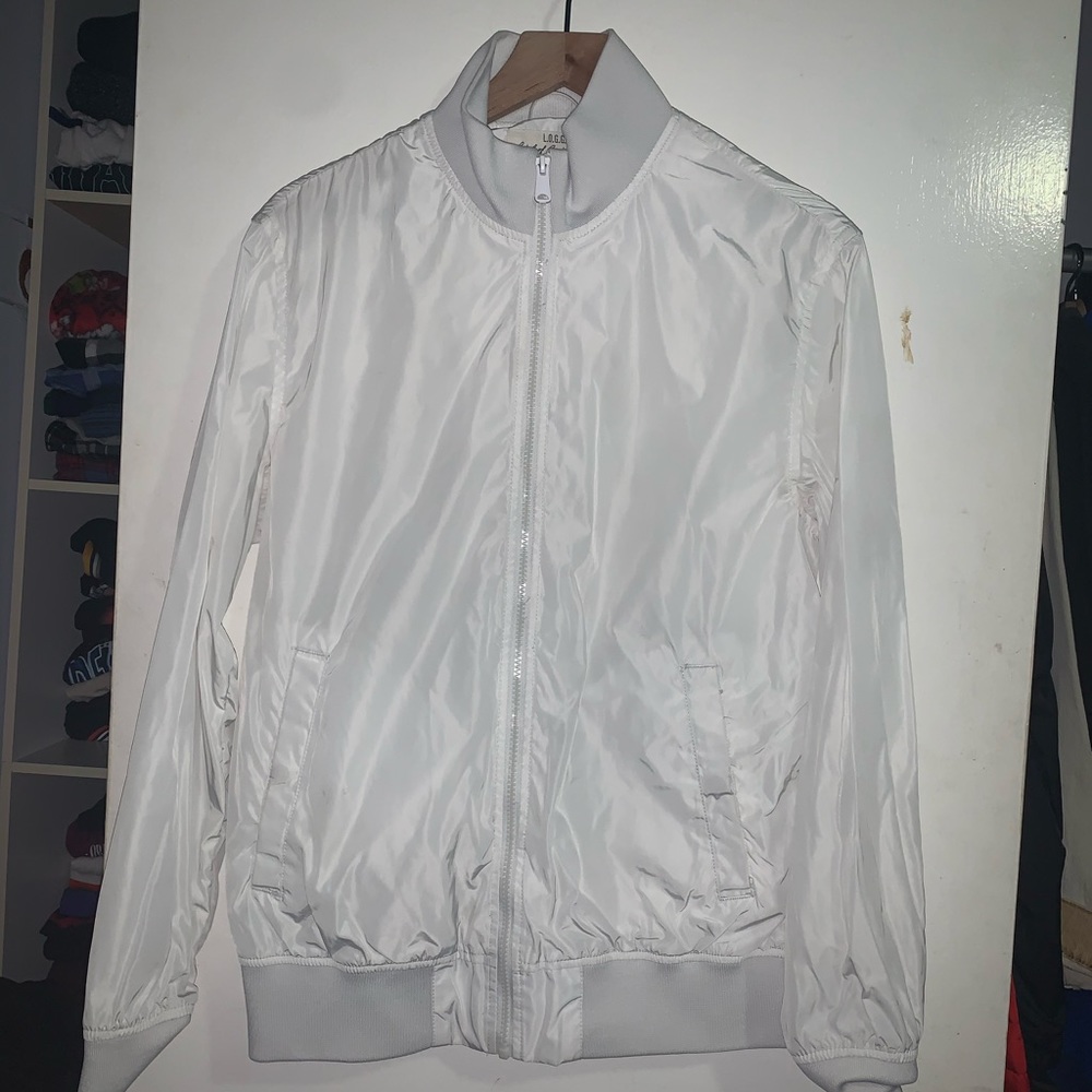 White Zip Up